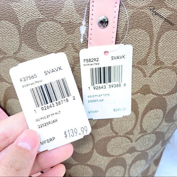 Coach signature city zip tote petal khaki wristlet - Picture 5 of 8